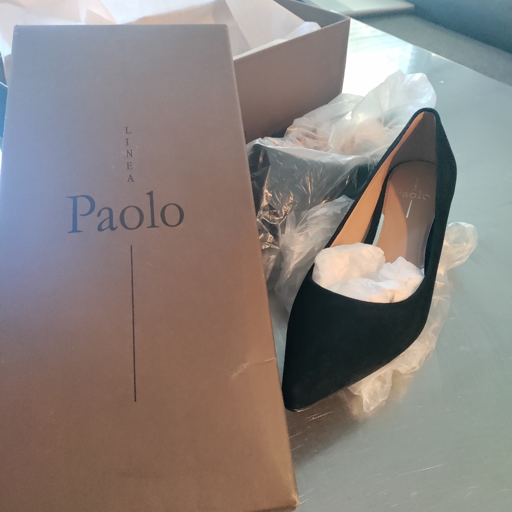 Linea Paolo BELLINI Essential low block heel suede pump - brand new/never worn!